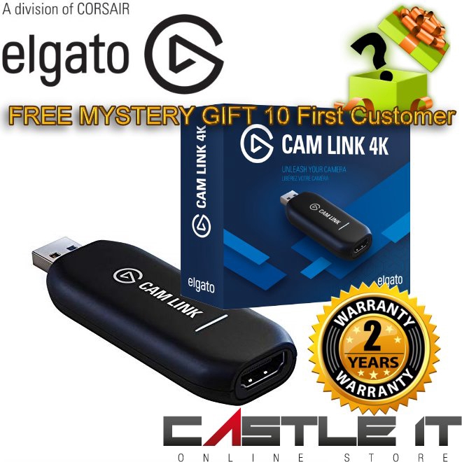 Elgato Camlink 4k 1080p 60fps Or Even Up To 4k At 30 Fps Cam Link 4k Game Captur Shopee Singapore