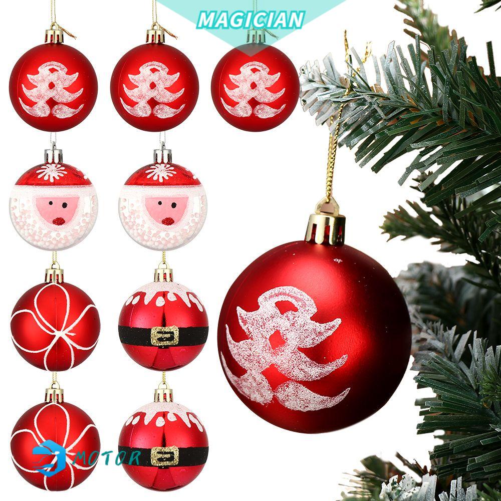 Santa On Satin 2022 Christmas Ornament By Krebs Magic 9Pcs 6Cm Plastic Ball Bauble Party Supplies Xmas Hanging Drop Pendant  New Year Diy Home Decor Crafts Christmas Tree Decoration/Multicolor |  Shopee Singapore