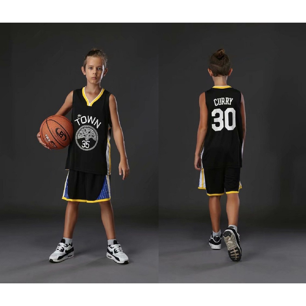 GAOZI Maglia da Basket Curry # 30 Jersey Bambini Maglia Pantaloncini da Basketball Jersey Set di Abbigliamento Sportivo Maglie,Children Jersey 