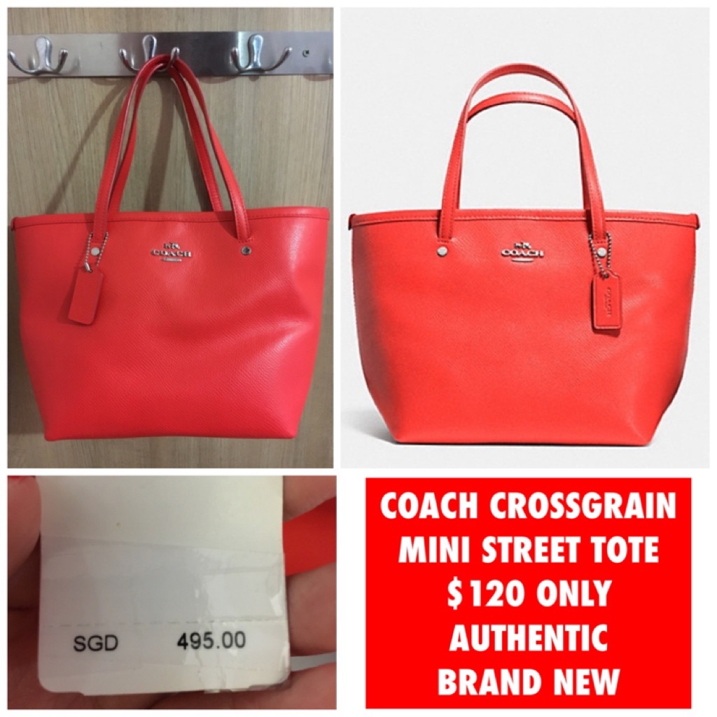 coach crossgrain large street tote