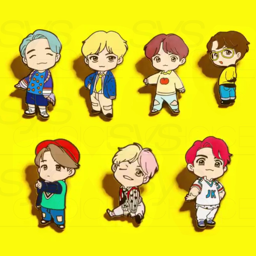 BTS POP UP HOUSE OF BTS Official MD CHARACTER Metal Badge BTS POP UP HOUSE OF BTS Official MD CHARACTER Metal Badge