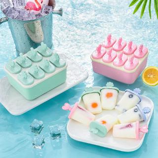 8 Cells Frozen Ice Cream Molds / Summer Freezer Popsicle Maker / Ice Lolly Pop Mould / DIY Homemade Freezer Lolly Mould