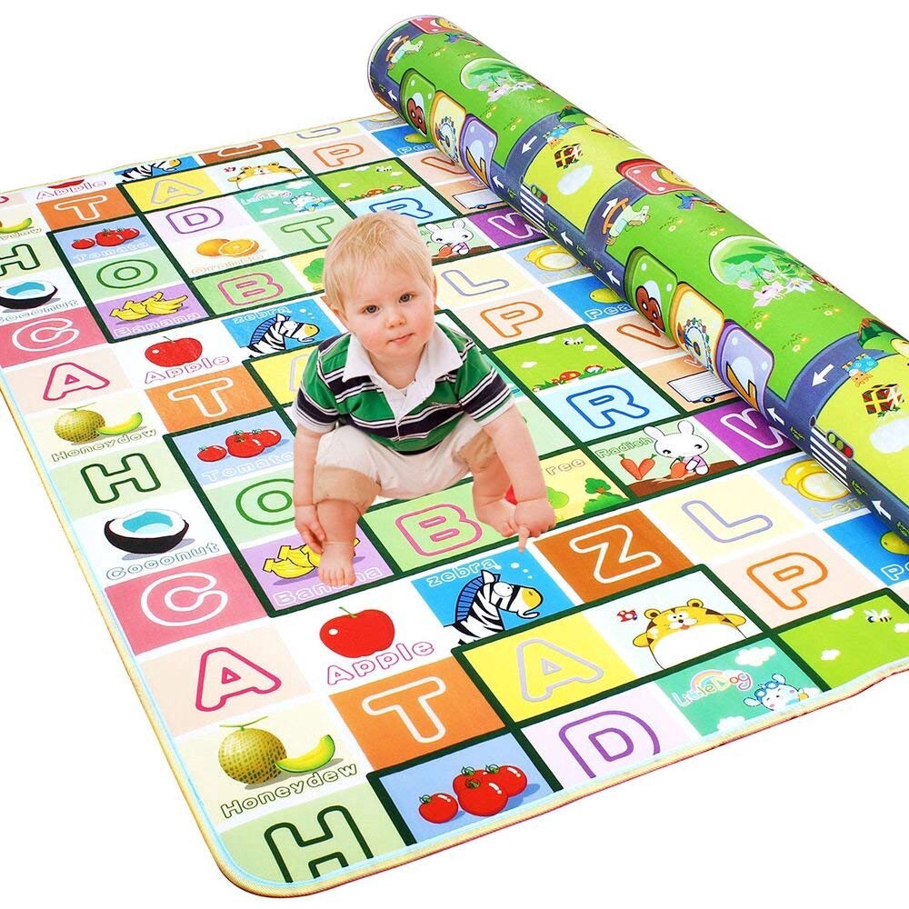 Baby Play Mat Toddler Play Crawl Mat Non Slip Thick Large Double