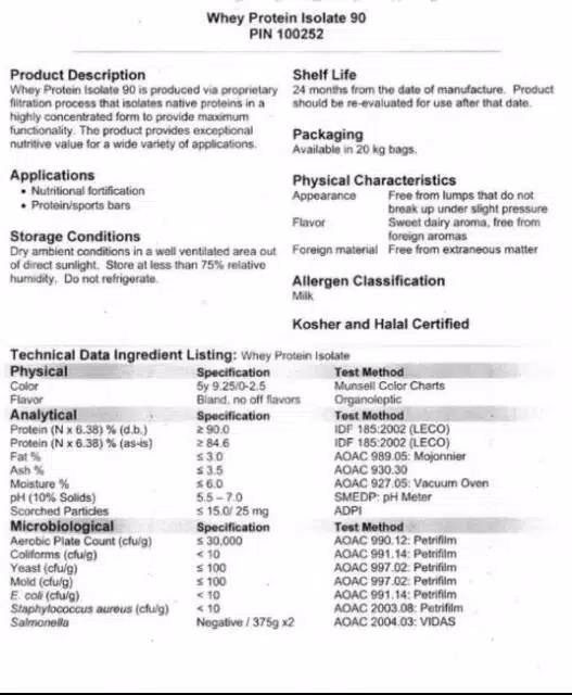 Whey Protein Isolate Wpi Protein Milk 90 450gr Shopee Singapore