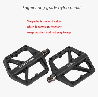 PROMEND Mountain Bike Pedals Cycling 9/16” MTB BMX Lightweight Nylon Fiber Anti-slip Plain Bearing Widen Flat Pedal Bicycle Parts #4