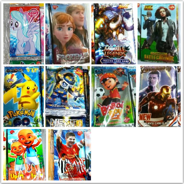 Shop Malaysia 36pkt Buy 2 Offer Trading Card Game Vip Pubg Upin Ipin Pokemon Mobile Legend Boboiboy Yu Gi Oh Ejen Ali Football Shopee Singapore