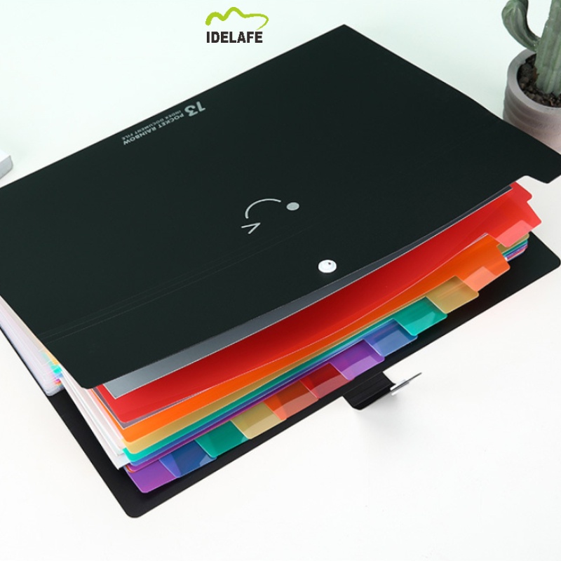 Idelafe A4 Paper Folder Letter A4 Paper Expanding File Folder Pockets Accordion Document