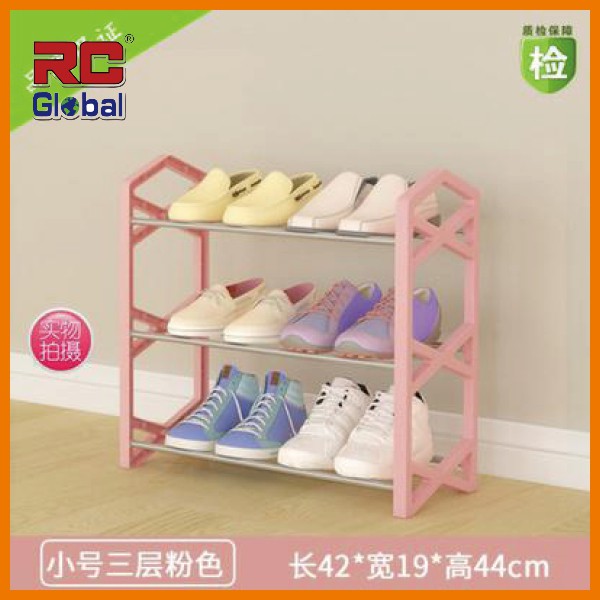 Rc Global Simple Diy Shoe Shoes Rack Storage 3 Tier 44 X 19 X 42 Cm Shopee Singapore