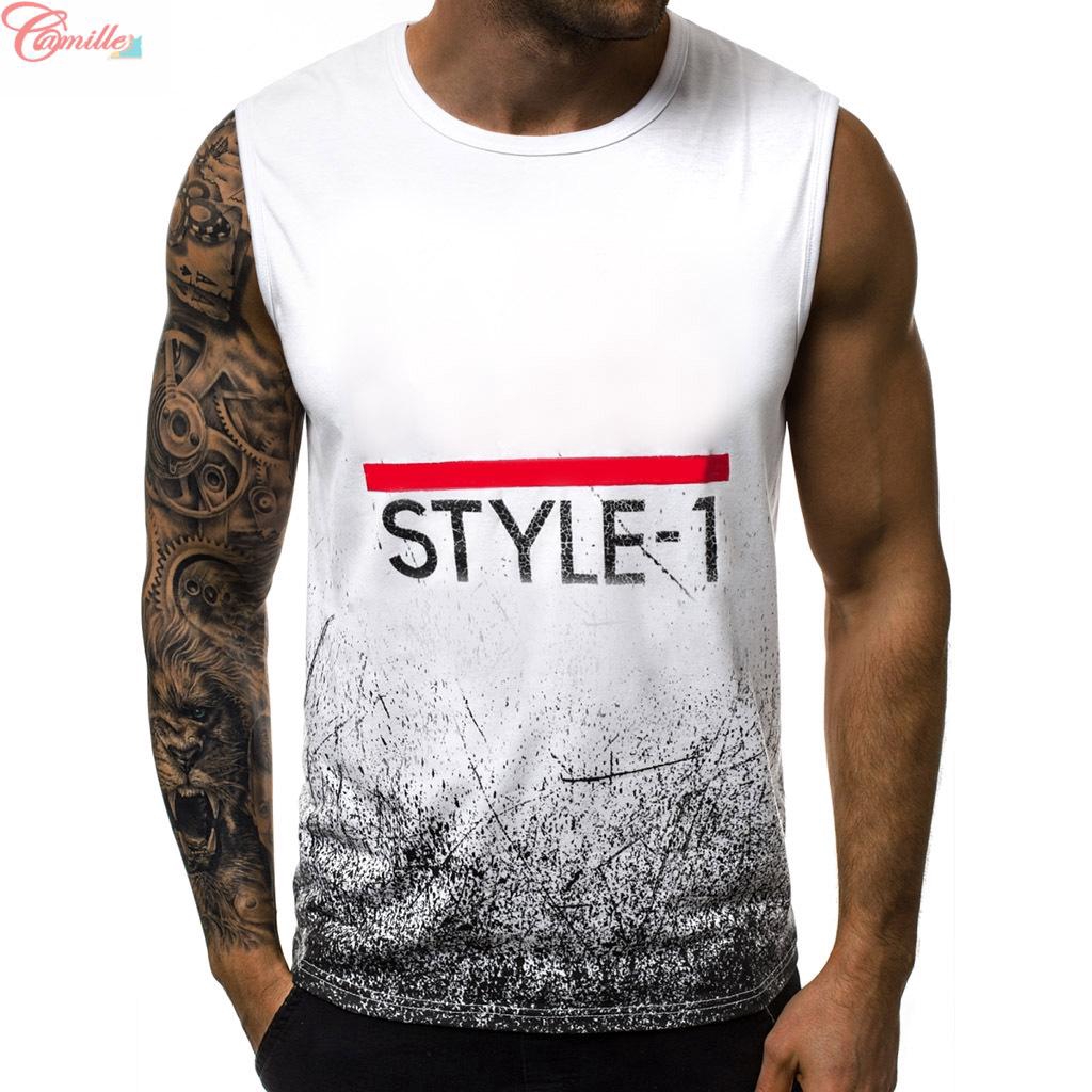 Download Male Mens Shirts T-shirt Basic tee Sleeveless Fitness ...
