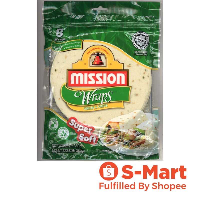 Mission Onion and Chives Tortilla Wrap 360g Shopee Singapore