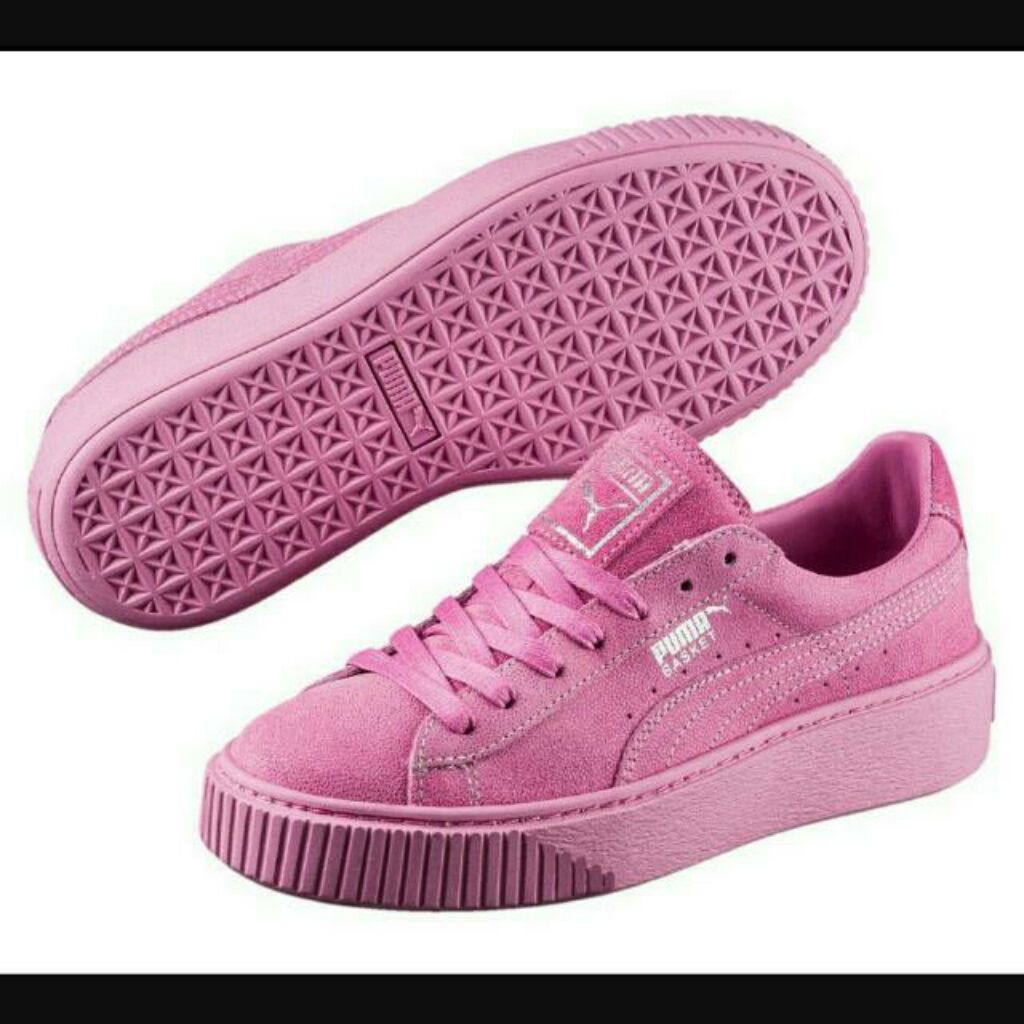 puma pink platform sneakers