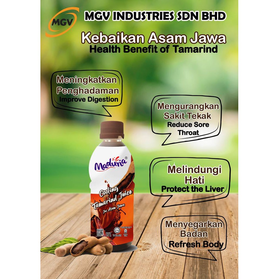 Maduria Jus Asam Jawa Cooling Tamarind Juice 290ml X 24pcs 1 Carton Shopee Singapore