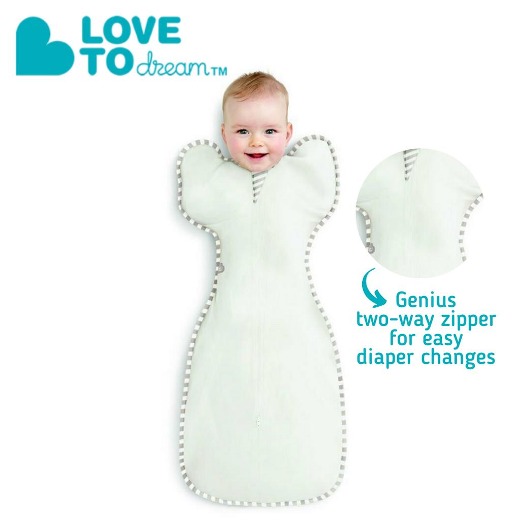LOVE TO DREAM SWADDLE UP ORGANIC-1.0 TOG | CREAM | NEWBORN - M SIZE |  SG LOCAL SELLER | READY STOCK | BabyTown