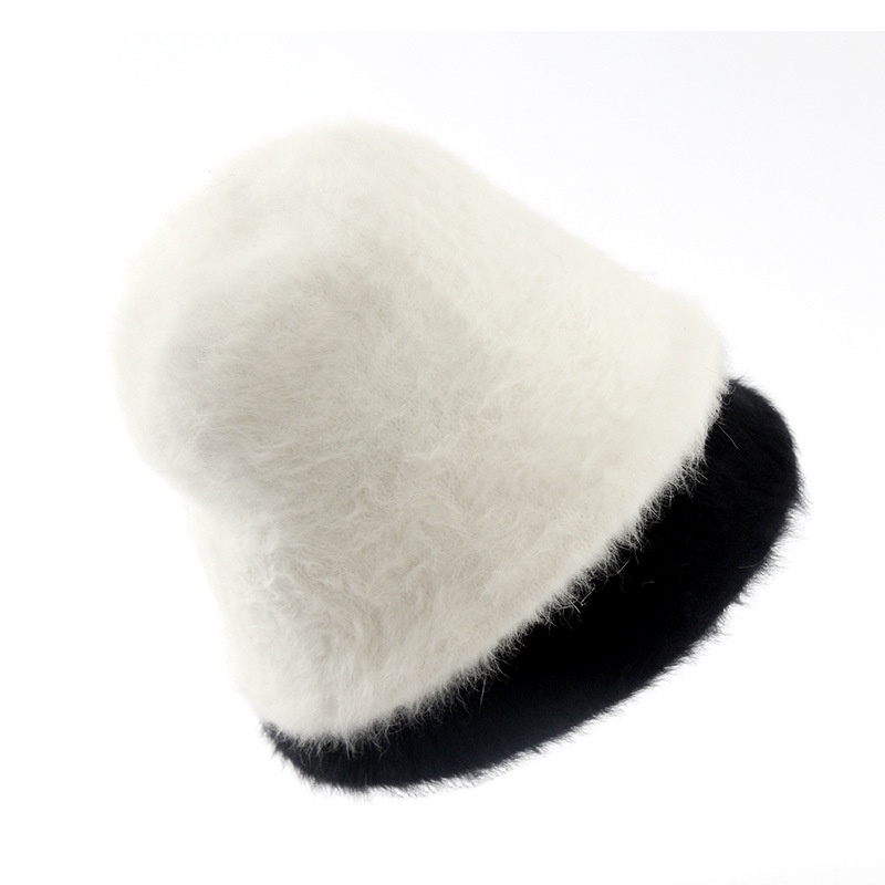 Image of Women's Faux Fur Bucket Hat Fluffy Winter Warmer Fisherman Cap #4