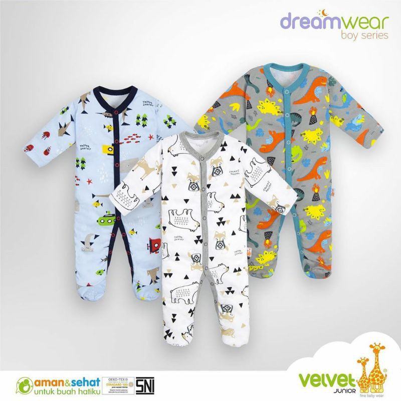 velvet junior sleepsuit