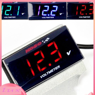 KOSO Voltage Meter With Bracket 12V-150V LED Digital Display Voltmeter Car Motorcycle Volt Gauge Panel Meter