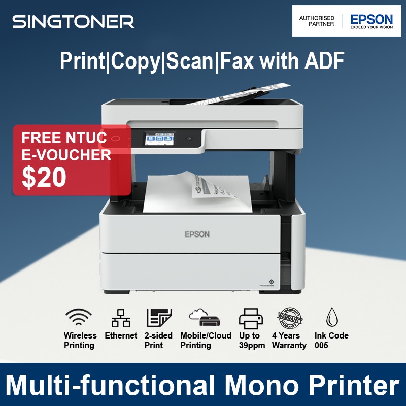 [Singapore Warranty] Epson EcoTank Monochrome M3170 WiFi AllinOne