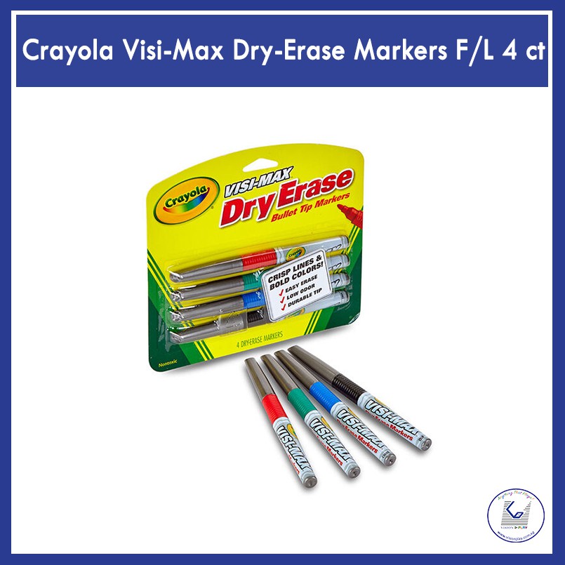 Crayola VisiMax Dry Erase Chisel Tip Markers Shopee Singapore