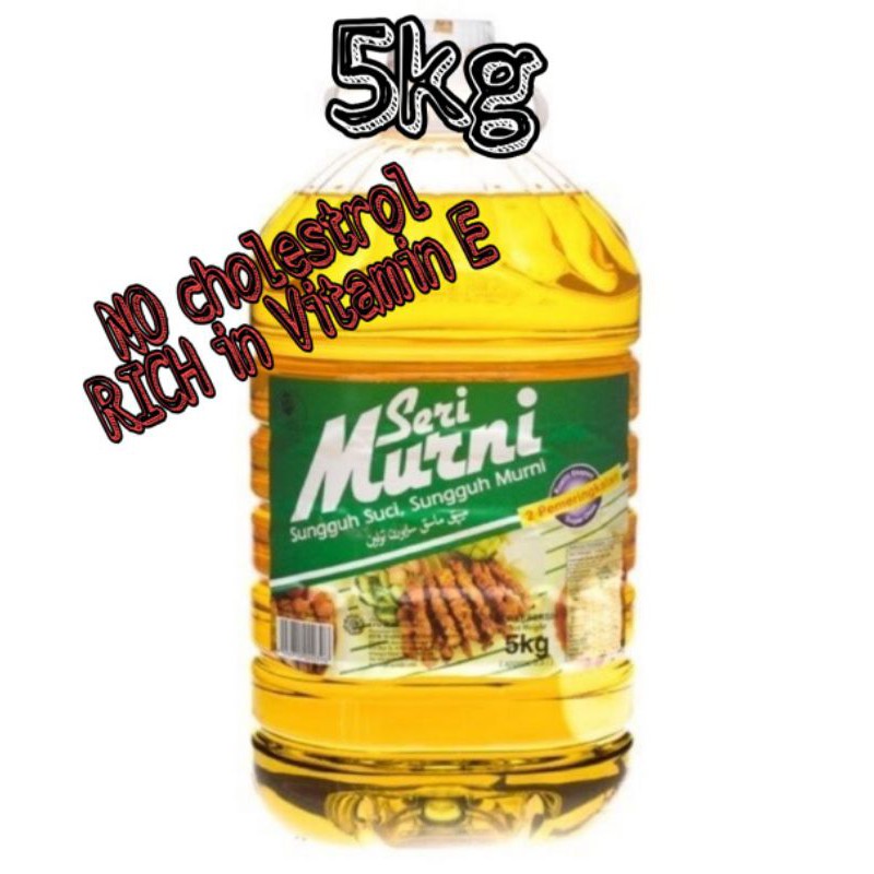 Seri Murni Pure Vegetable Cooking Oil 5kg Bottle 1kg Refill Pack Minyak Masak Shopee Singapore