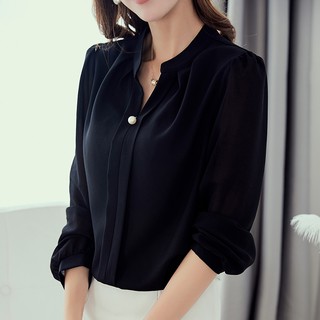 black chiffon top
