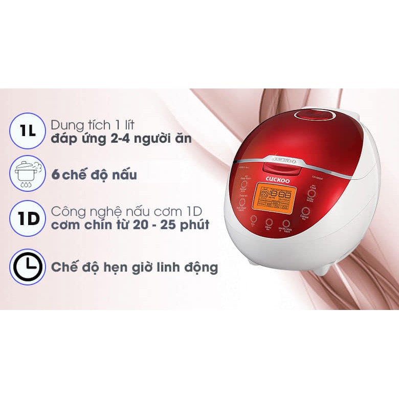 Electronic rice cooker Cuckoo 1 liter CR0655F Shopee Singapore