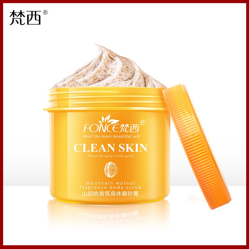 Fonce Korea Body Scrub Cream Authentic Wood Fruit Whole Body