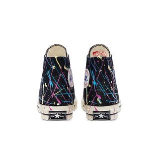 Converse Unisex Chuck 70 Archive Paint Splatter Print - Hi - Black/Hyper Magenta/Egret (170801C) #4