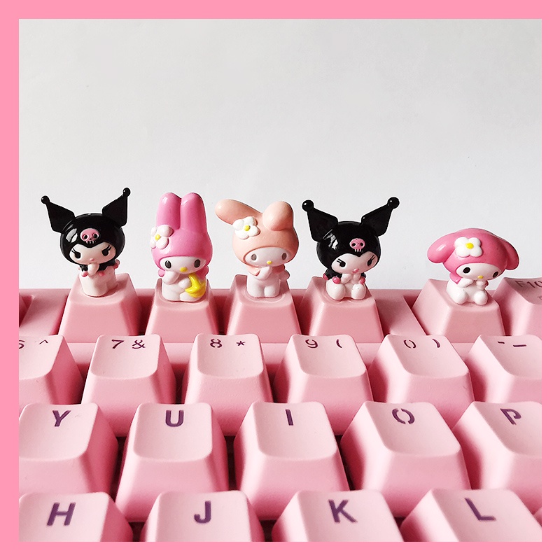 Kuromi Keycap Girls Pink Cute Mechanical Keyboard Melody Light SexiezPicz  Porn