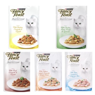 🔥🔥Ready Stocks🔥🔥{Bundle of 24} [Mixable]Fancy Feast Inspiration Adult Cat Wet Pouch Food 70g x 24