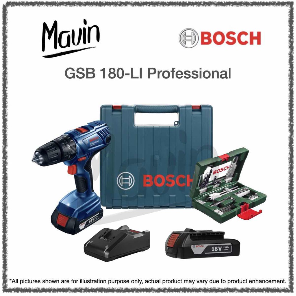 BOSCH GSB 180 LI / GSB 180-LI 18V CORDLESS IMPACT DRILL SCREWDRIVER ...