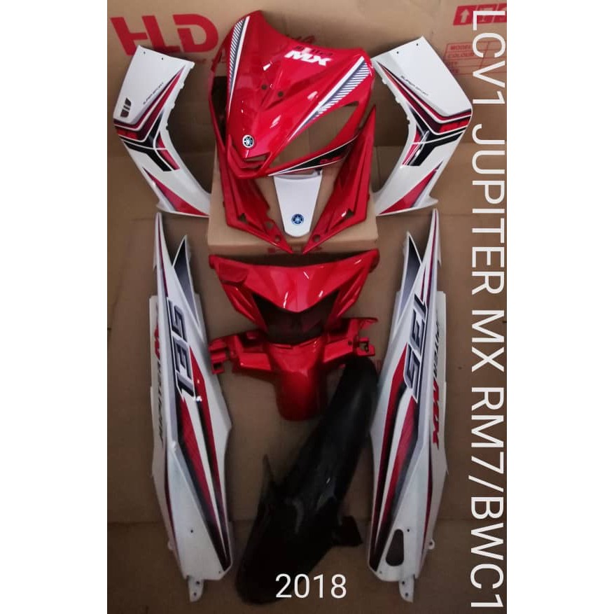 Lc135 V1 Hld Coverset Jupiter Mx 2018 Red White Shopee Singapore