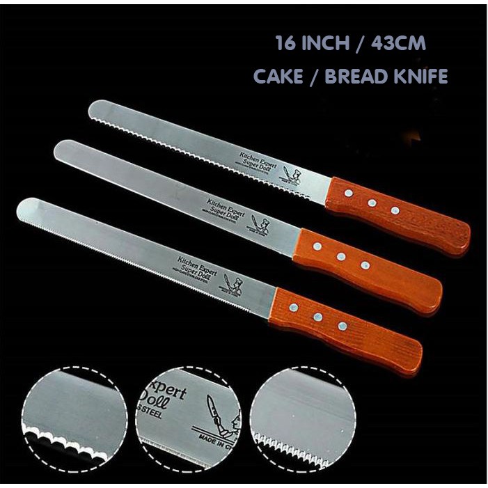 42cm Bread knife / long cake knife for leveling or slicing kitchen ...