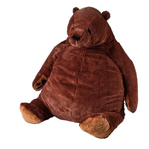 DJUNGELSKOG Stuffed, brown bear 1meter 
