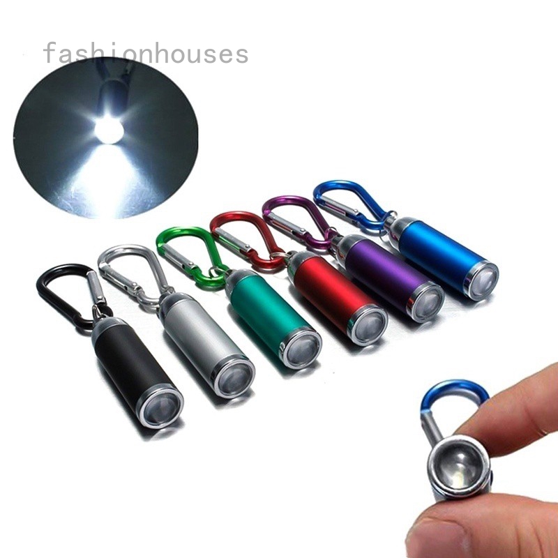 Portable Aluminum Alloy Mini LED Camping Flashlight Torch Keyring Keychain LG
