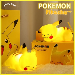 Pikachu night light led bedside lamp bedroom living room decoration kawaii room decoration