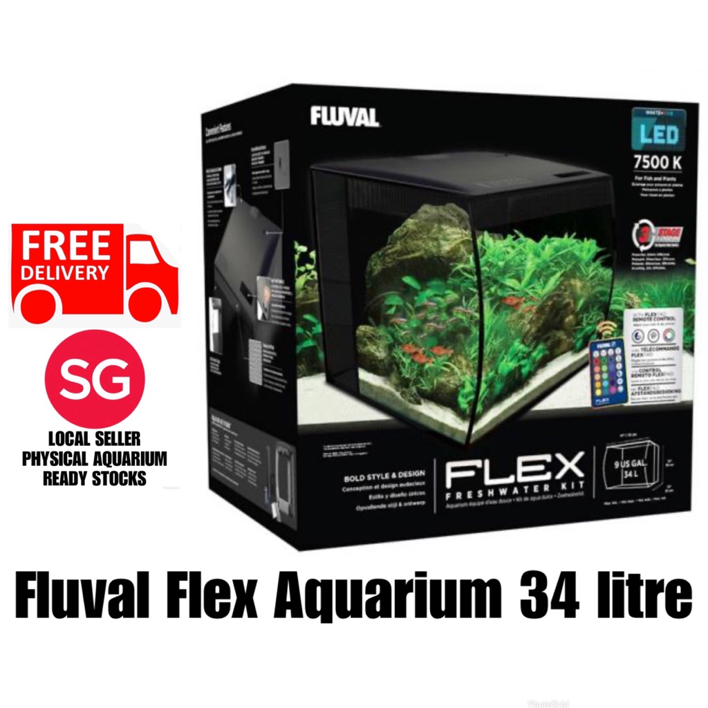 fluval flex glass aquarium 34 litre