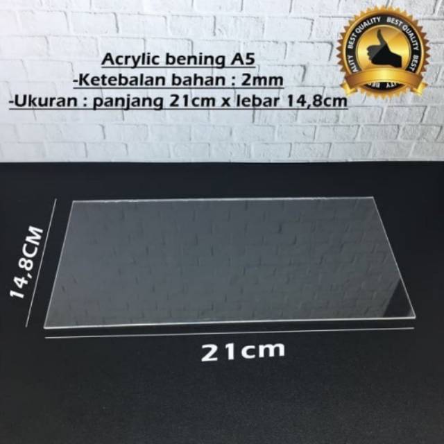 A5 Clear Acrylic Sheet 2mm Shopee Singapore