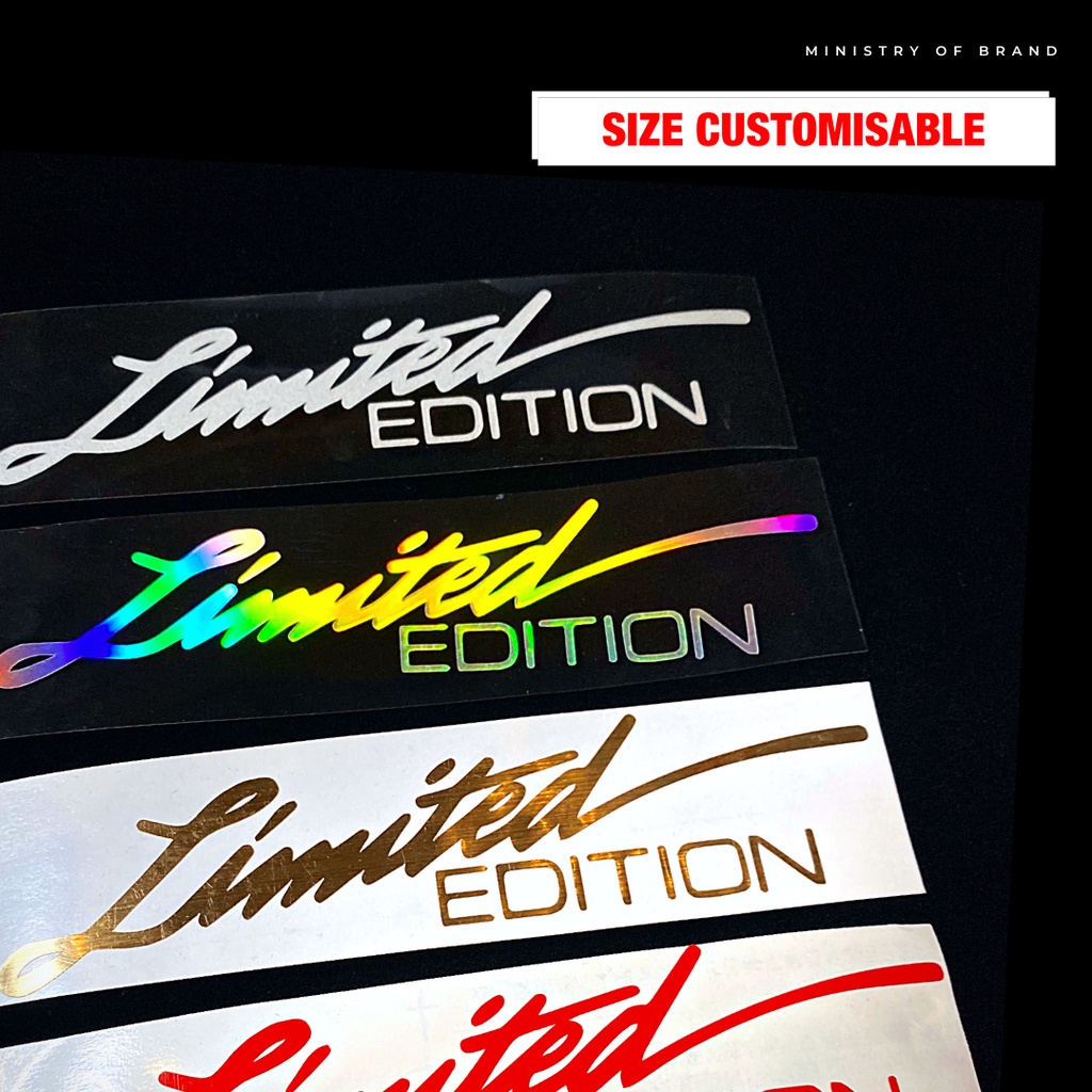 Reflective Car Sticker Limited Edition Custom Vinyl Stickers Waterproof Decals MadeToOrder