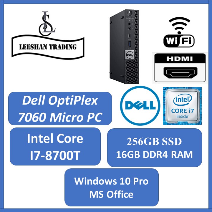 New Arrival] Dell OptiPlex 7060 Micro PC i7-8700T 8th Gen  GHz Hexa-core  [Refurbished] | Shopee Singapore