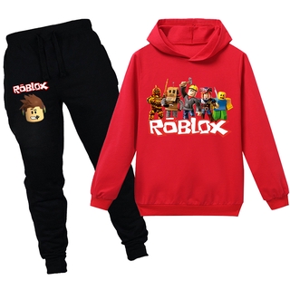 Fashion Top Bottoms Roblox Set Kids Clothes T Shirt Pant Boy Girl Suit Shopee Singapore - black and red suit bottom roblox