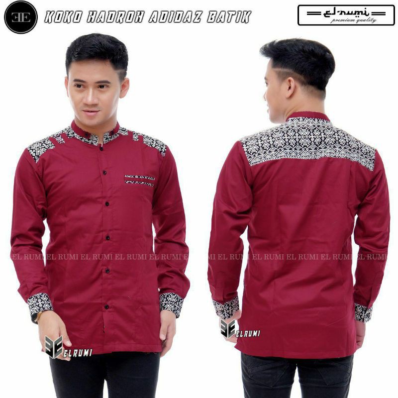 Men S Shirts Combination Batik Shirt Koko Combination Batik Koko Gus Azmi Koko Elrumi Batik Shirt Shopee Singapore