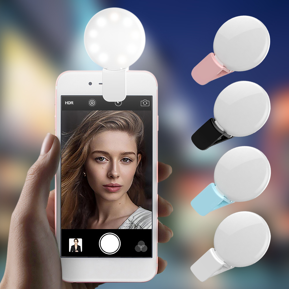 Mini Q Selfie Ring Light Portable Flash Led Usb Clip Mobile Phone For Night Photography Fill Light Shopee Singapore