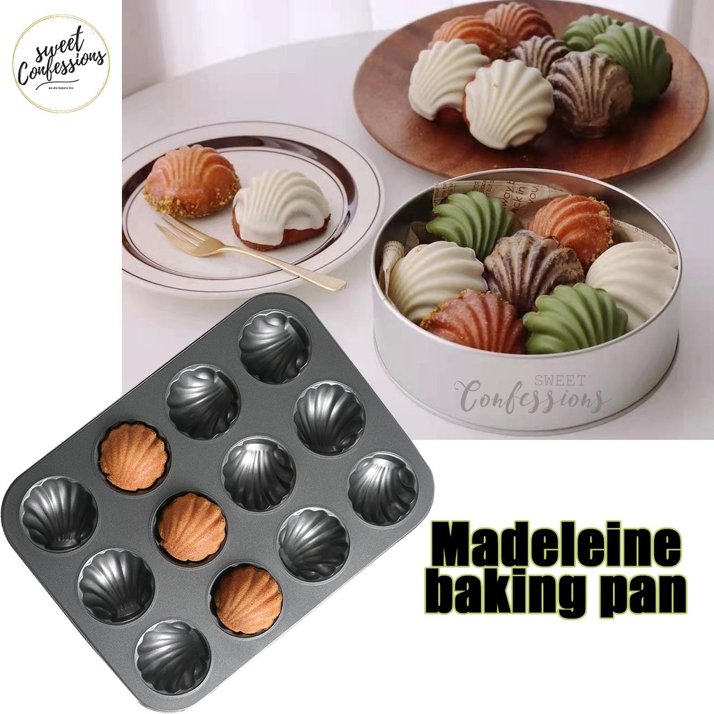 Madeleine nonstick metallic mould seashell baking tray madeleines pan