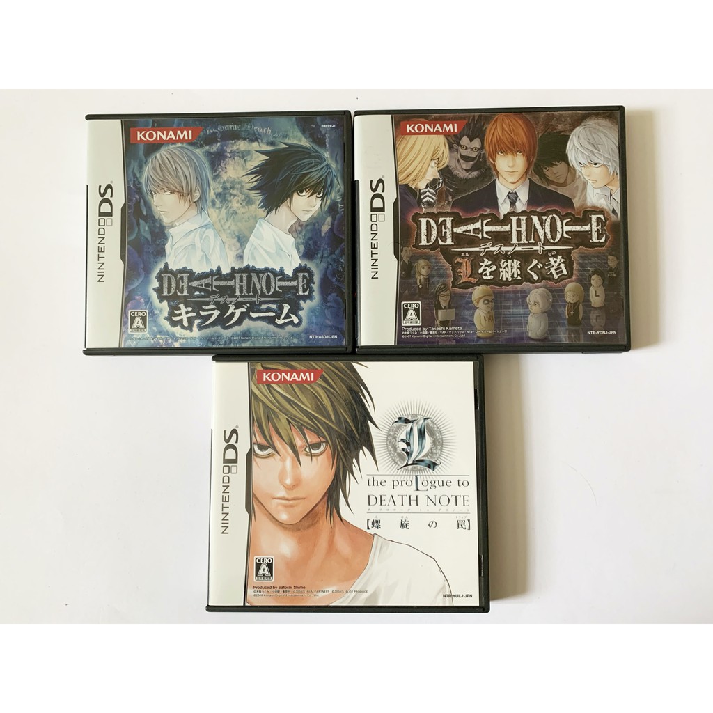 Nintendo Ds Death Note Series 3 Set Kira Game L O Tsugumono Rasen No Wana Nds Nintendods Lot Of 3 Direct Form Japan Jp Used Video Game Shopee Singapore