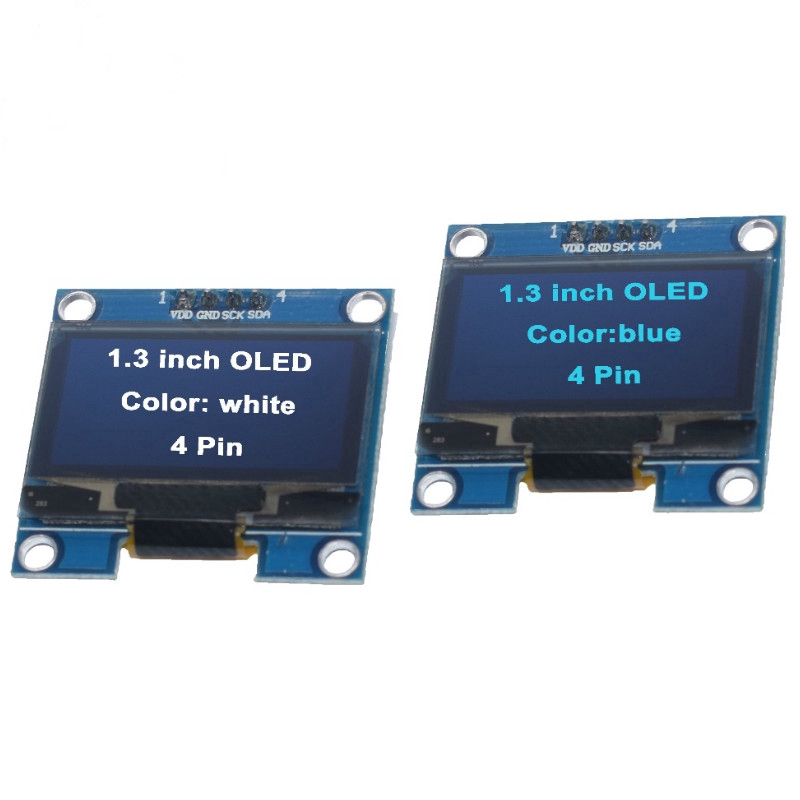 4pin 1 3 Oled Module White Blue Color 128x64 1 3 Inch Oled Lcd Led Display Module 1 3 Iic I2c Communicate Shopee Singapore