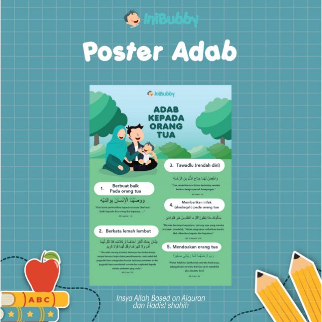 Adab To Parents Poster Shopee Singapore