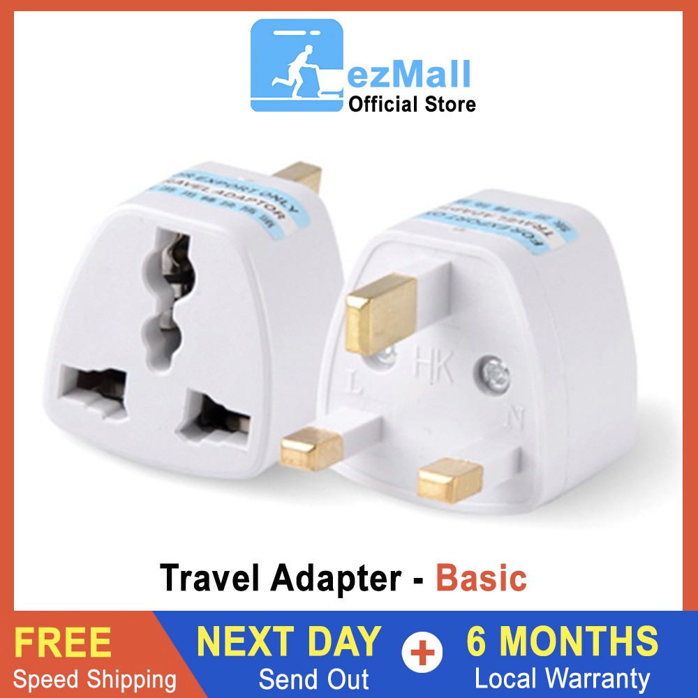 Universal Ac Wall Plug To Sg 3 Pin Plug Travel Adapter Adaptor Uk Shopee Singapore