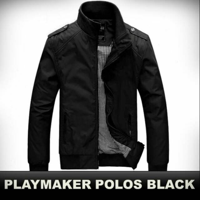 Playmaker Black Jacket Soccer Jackets Cheap Men S Jackets Parachute Jackets Men Men S Waterproof Jacket Shopee Singapore