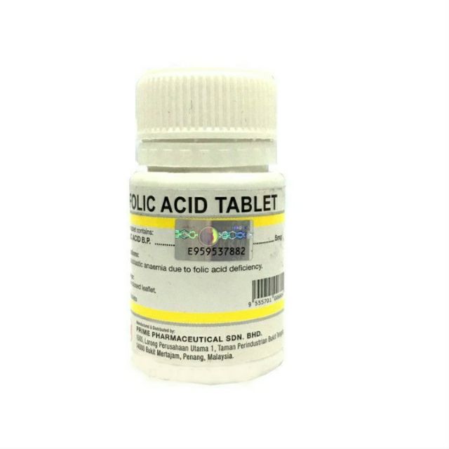 Shop Malaysia Prime Folic Acid 5mg Tablets 100s Shopee Singapore