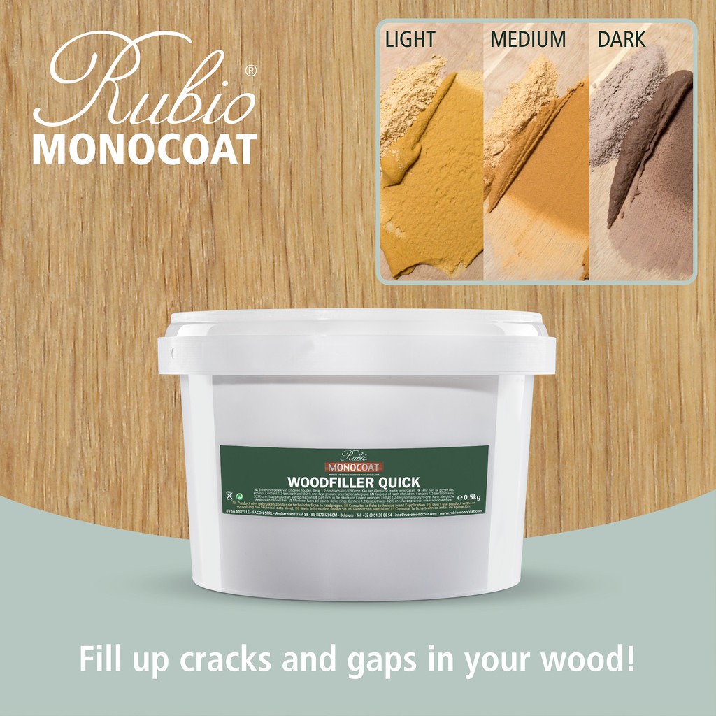 Rubio Monocoat Woodfiller Quick 500g Shopee Singapore